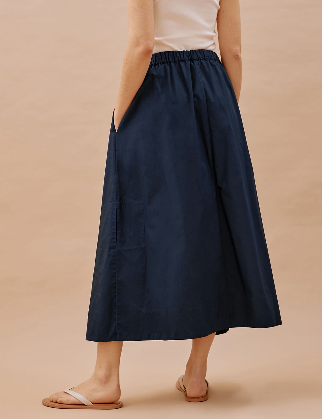 Pure Cotton Maxi A-Line Skirt 2 of 6