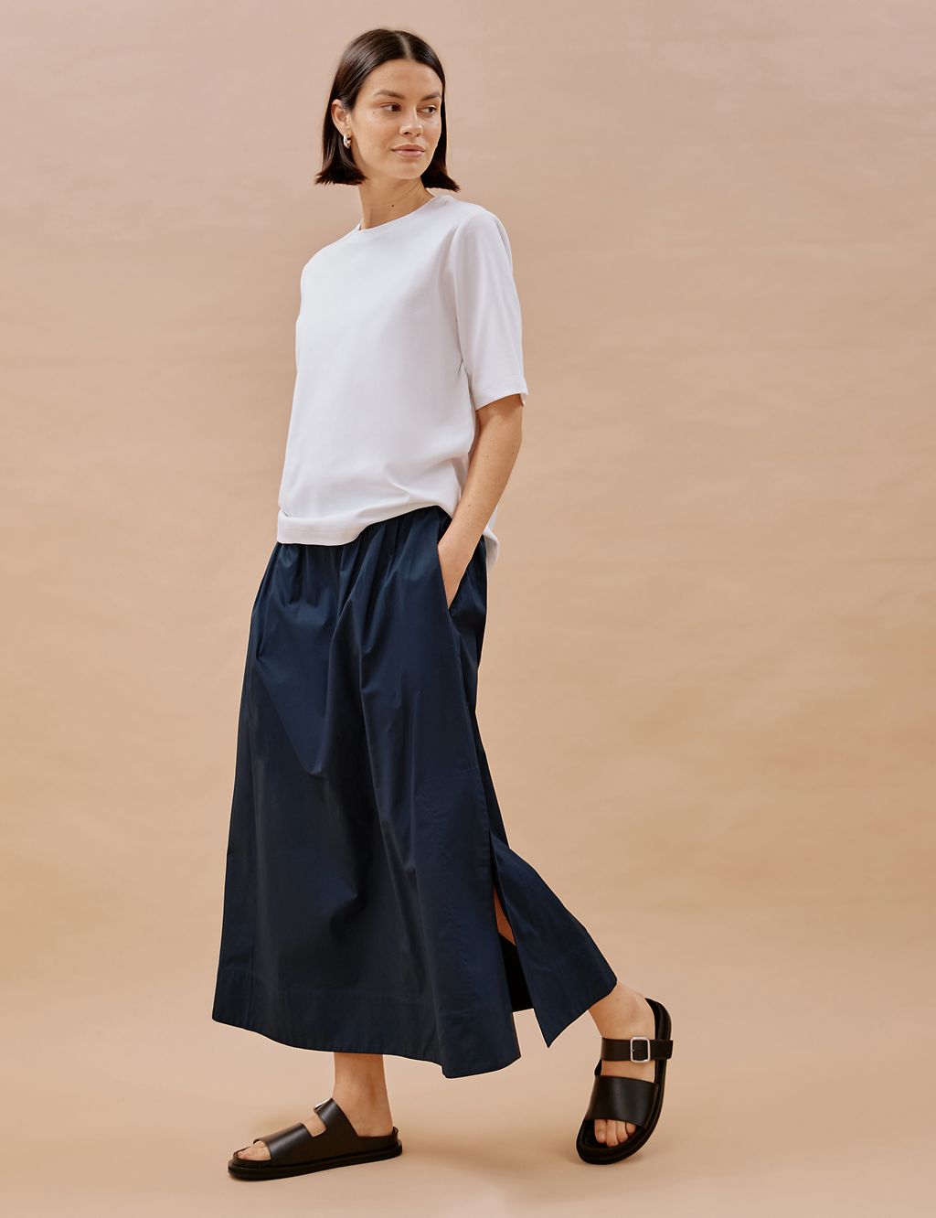 Pure Cotton Maxi A-Line Skirt 5 of 6