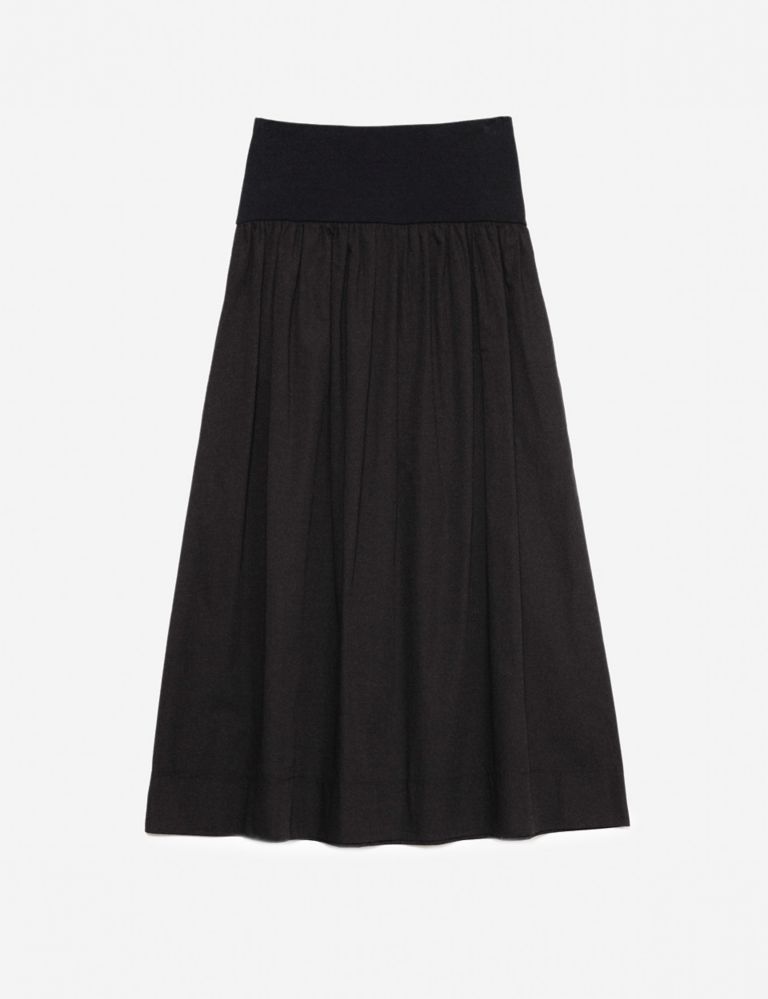 Pure Cotton Maxi A-Line Skirt 2 of 5