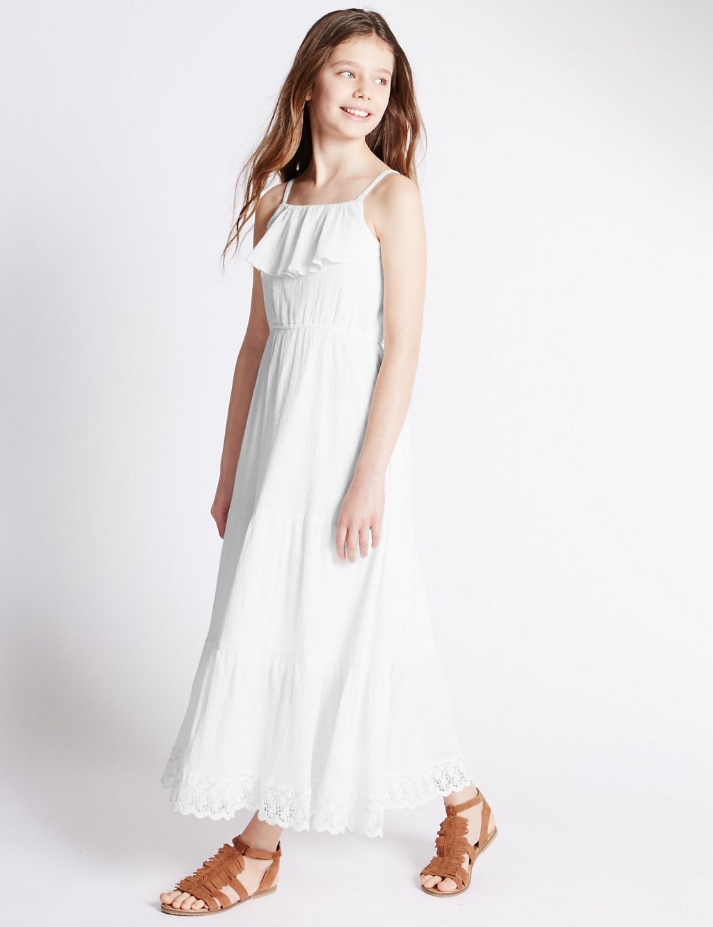 Pure Cotton Maxi Dress (5-14 Years) 3 of 3