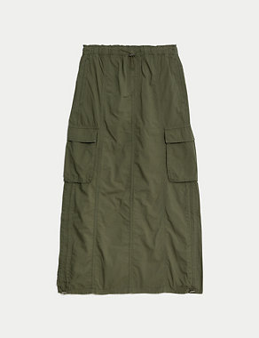 Pure Cotton Maxi Utility Skirt Image 2 of 6