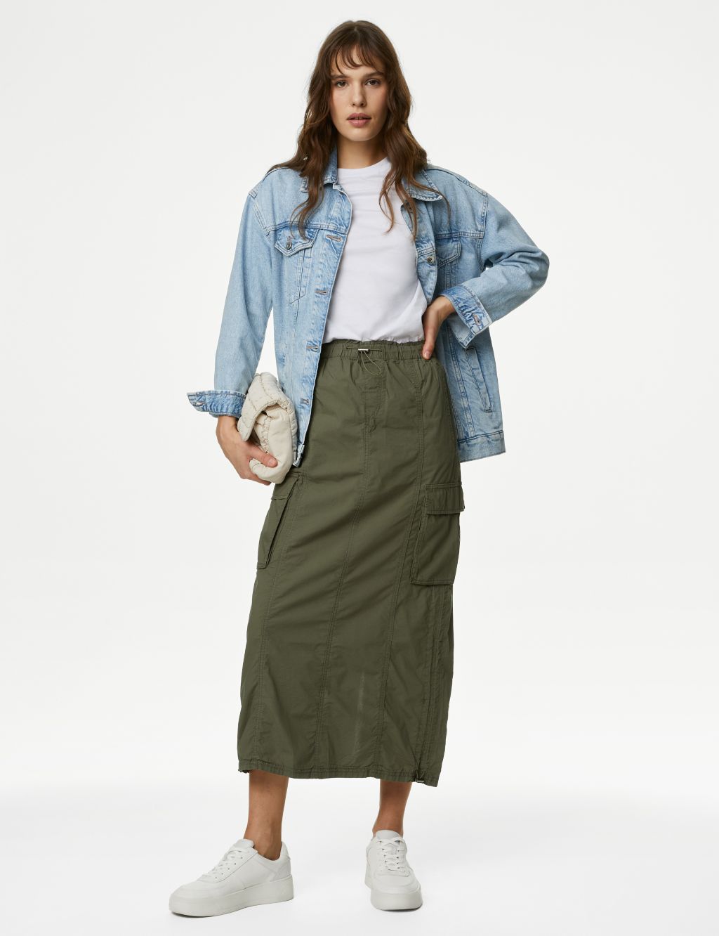 Pure Cotton Maxi Utility Skirt 2 of 6