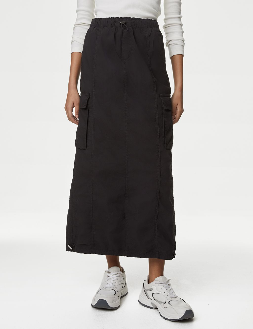 Pure Cotton Maxi Utility Skirt 4 of 6