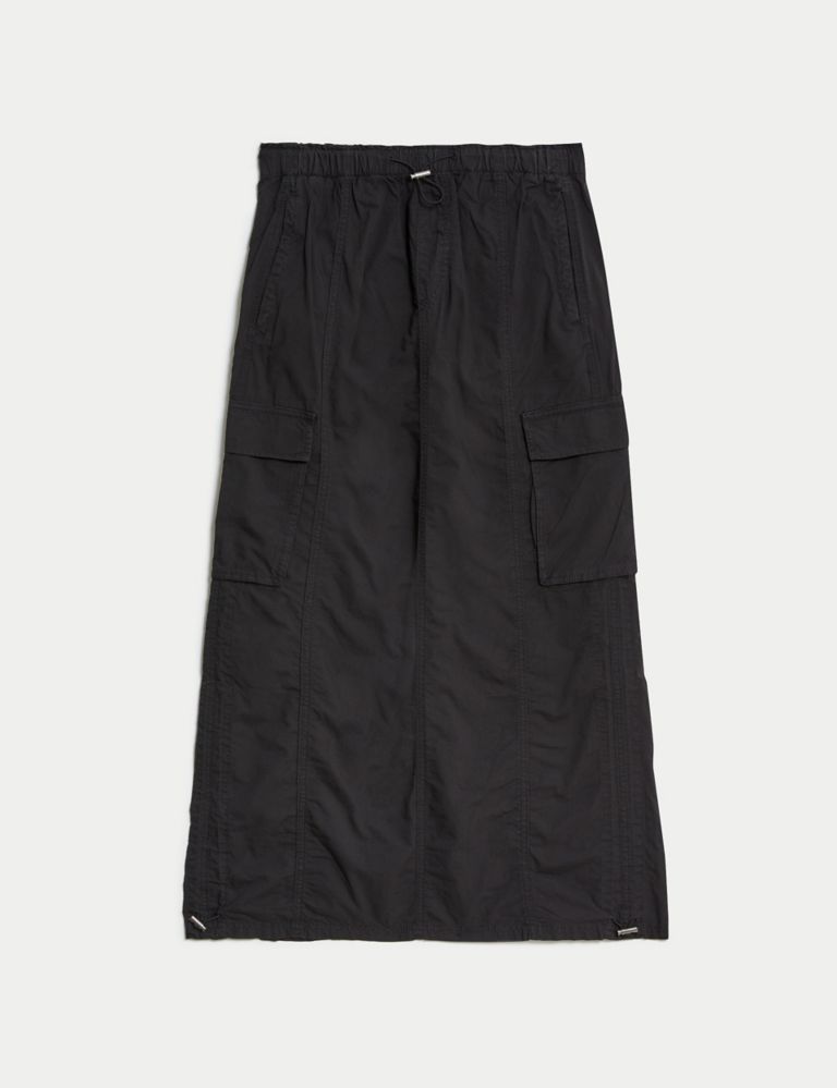 Pure Cotton Maxi Utility Skirt 2 of 6