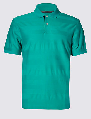 Pure Cotton Mercerised Polo Shirt Image 2 of 3
