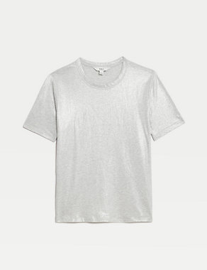 Pure Cotton Metallic T-Shirt Image 2 of 6