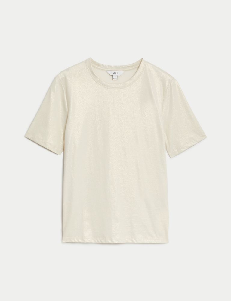 Pure Cotton Metallic T-Shirt 2 of 6