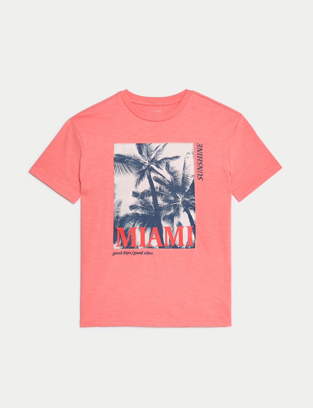 Pure Cotton Miami T-shirt (6-16 Yrs) 1 of 2