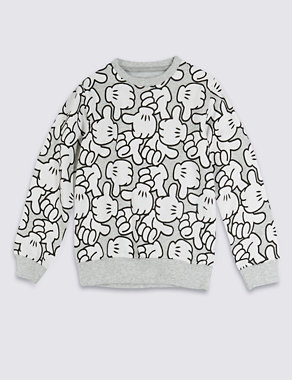 Pure Cotton Mickey Mouse Sweat Top (1-7 Years) Image 2 of 3