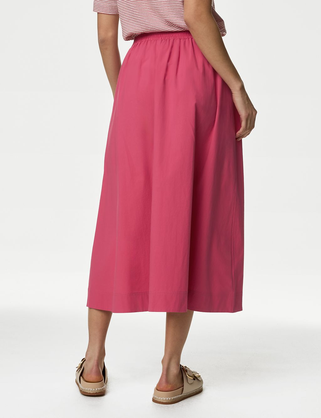 Pure Cotton Midi A-Line Skirt 5 of 5