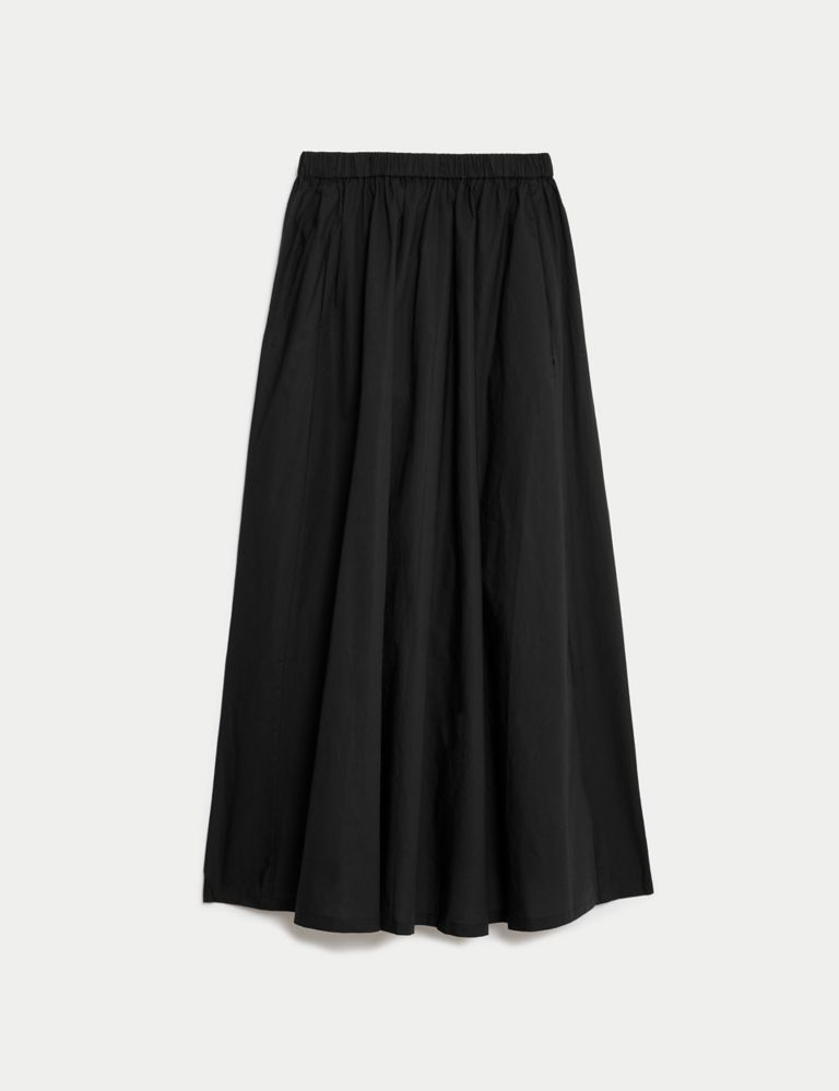 Pure Cotton Midi Skirt 2 of 5