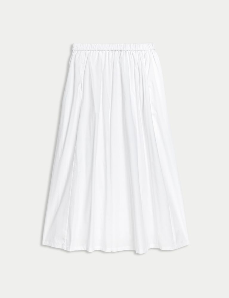 Pure Cotton Midi Skirt 2 of 5