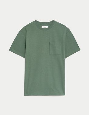 Pure Cotton Midweight Pocket T-shirt Image 2 of 5