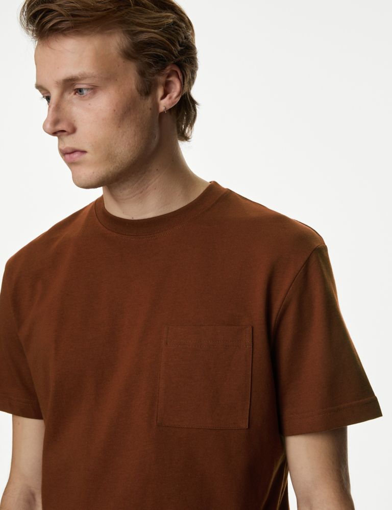 Pure Cotton Midweight Pocket T-shirt 4 of 5