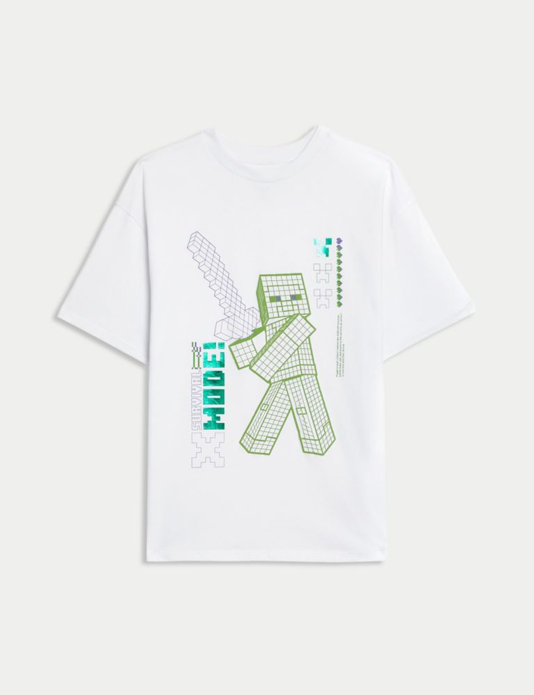 Pure Cotton Minecraft™ T-Shirt (6–16 Yrs) 1 of 1
