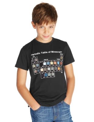 Pure Cotton Minecraft Periodic Table T Shirt 5 14 Years