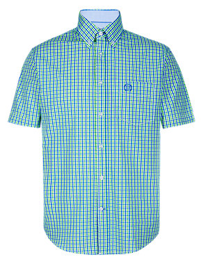 Pure Cotton Mini Gingham Checked Shirt Image 2 of 4