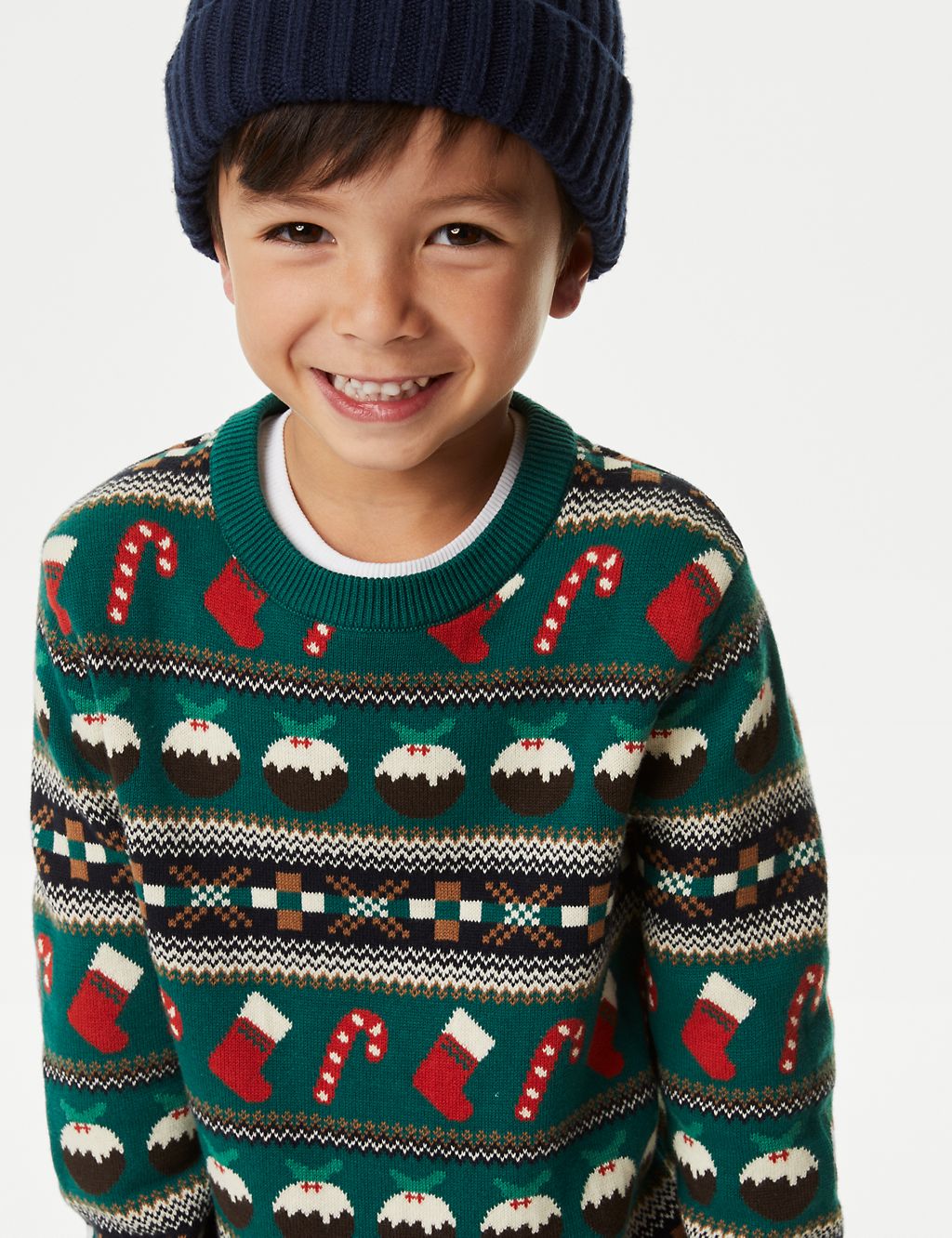Pure Cotton Mini Me Christmas Jumper (2-8 Yrs) | M&S Collection | M&S
