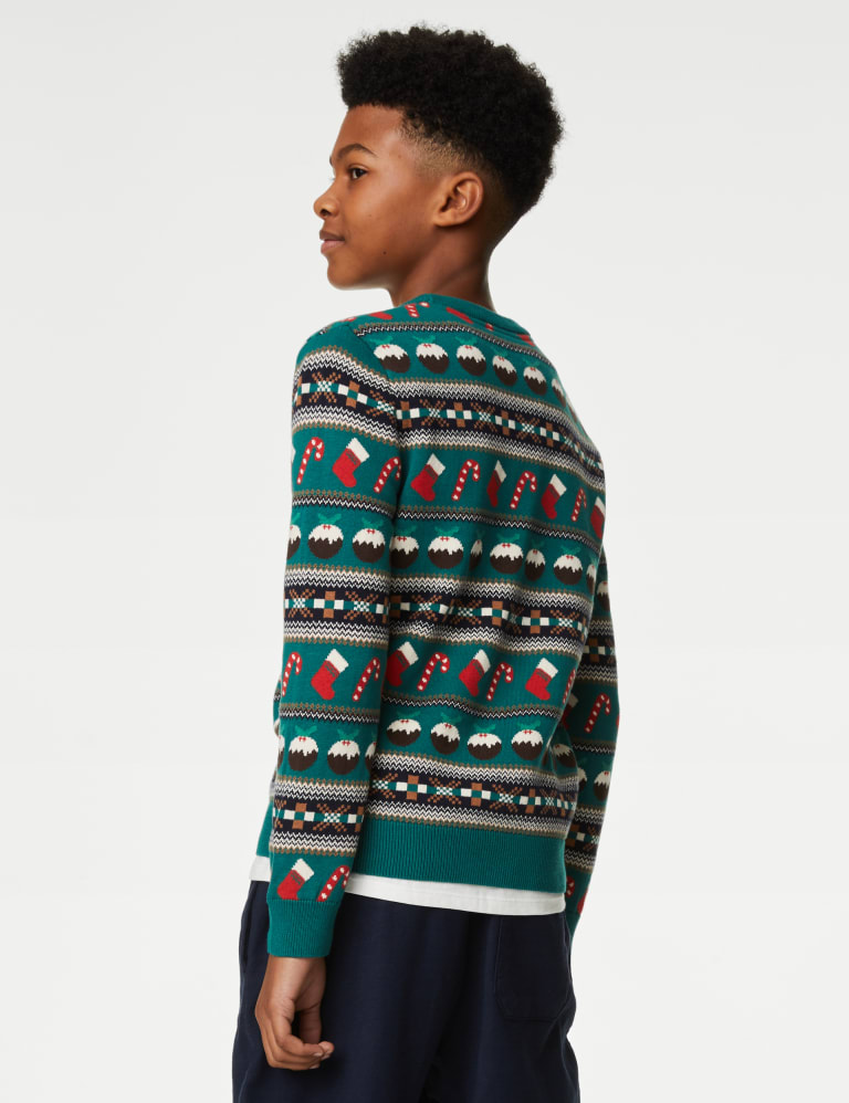 M&s girls christmas jumper on sale