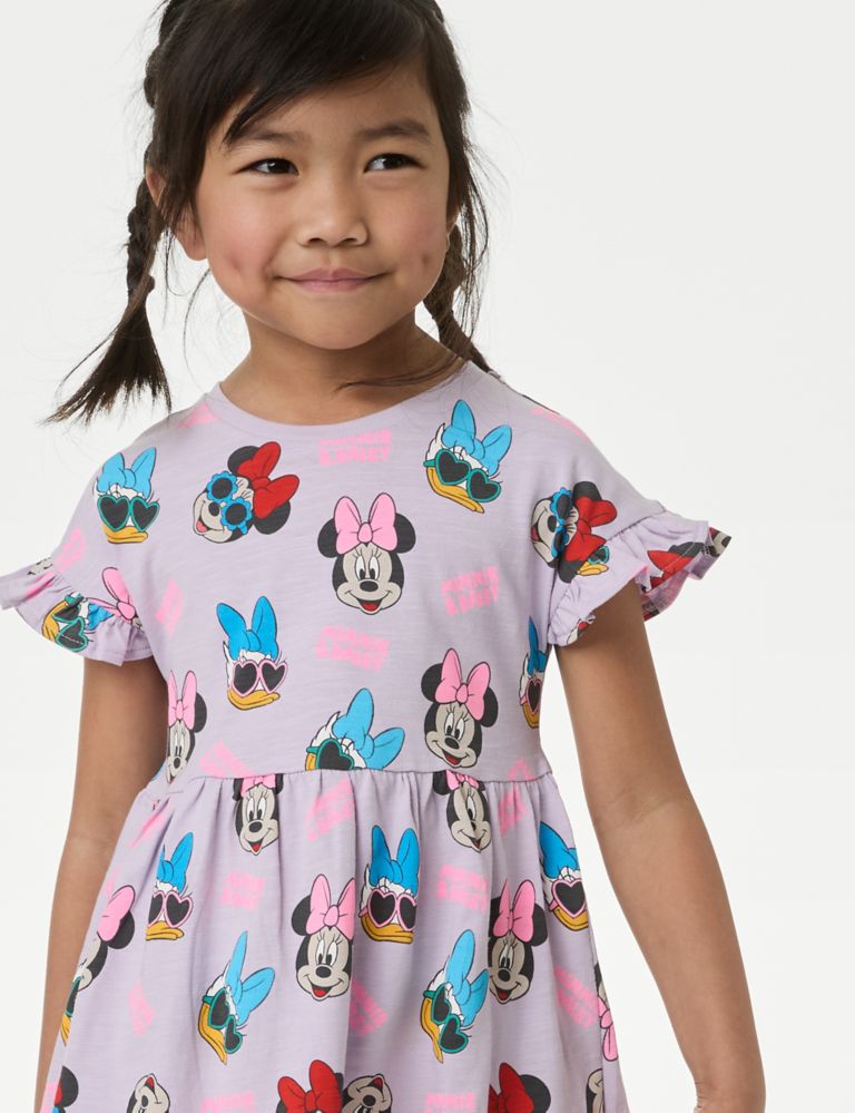Pure Cotton Minnie Mouse™ Dress (2-8 Years) 1 of 5