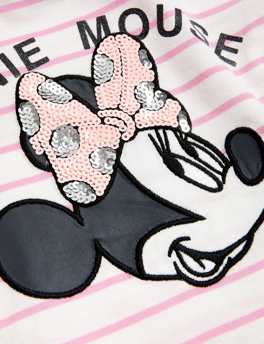 Pure Cotton Minnie Mouse™ Sequin T-Shirt (2-8 Yrs) 5 of 5