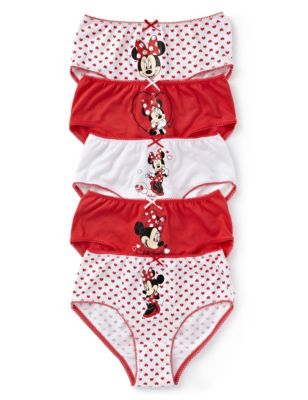 Pure Cotton Minnie Mouse Briefs (1-7 Years) | M&S