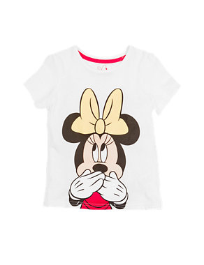 Pure Cotton Minnie Mouse T-Shirt (1-7 Years) Image 2 of 4