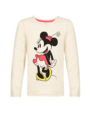 Pure Cotton Minnie Mouse T-Shirt with StayNEW™ (1-7 Years) Image 2 of 4
