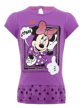 Pure Cotton Minnie Mouse Top Image 2 of 4