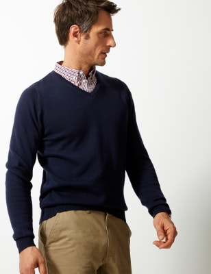 Sweater with 2024 collared shirt attached