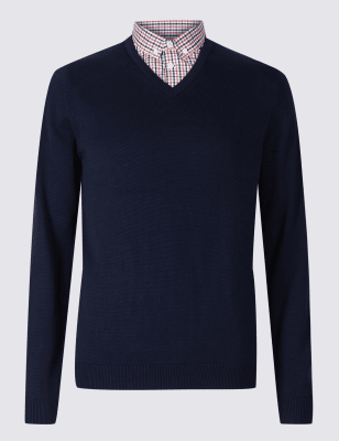 Sweater and shirt online men