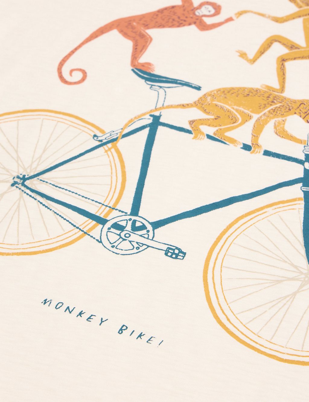 Pure Cotton Monkeys On Bike Graphic T-Shirt 6 of 6