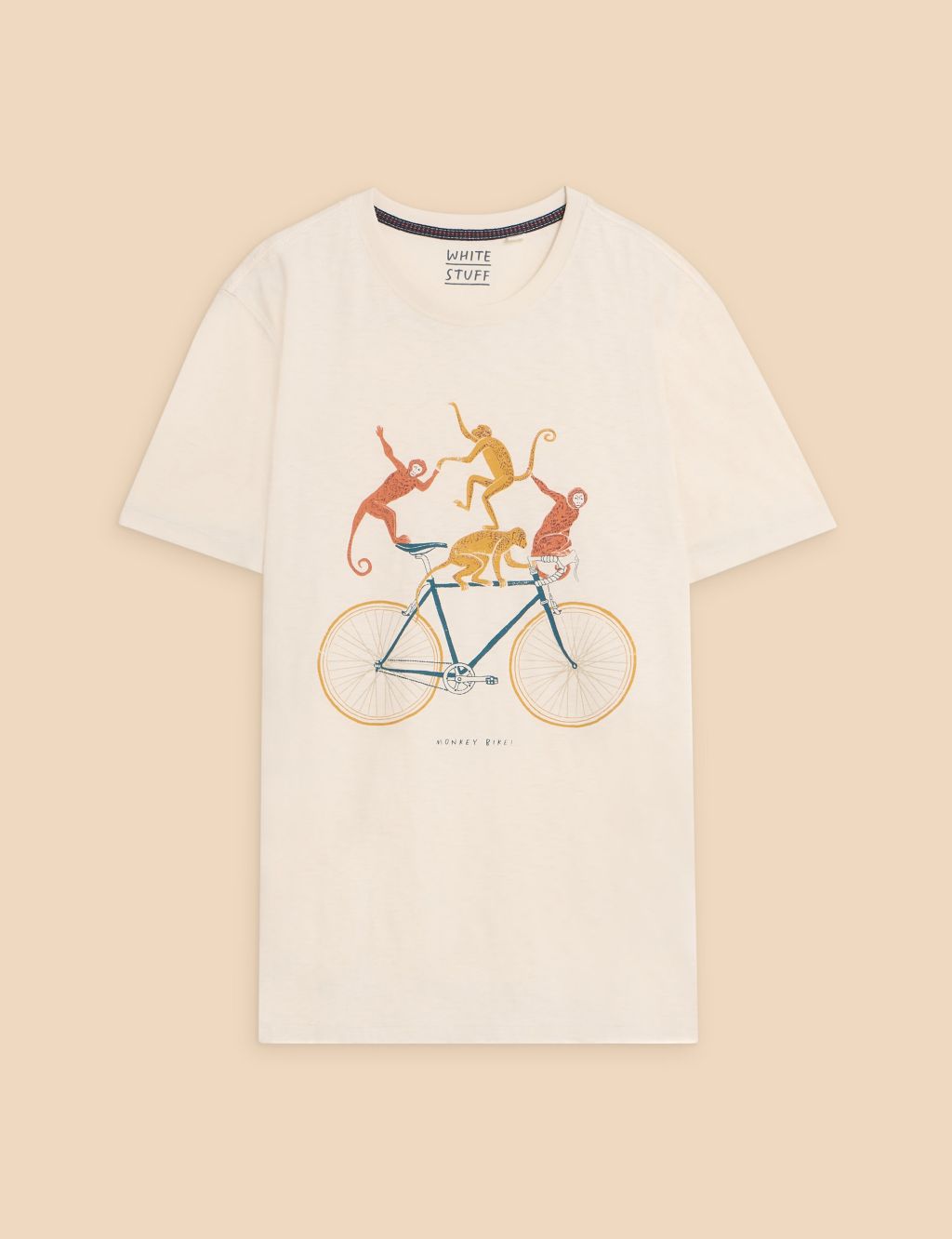 Pure Cotton Monkeys On Bike Graphic T-Shirt 1 of 6