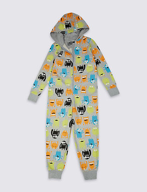Pure Cotton Monster Onesie (1-16 Years) Image 2 of 3