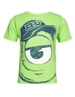 Pure Cotton Monster University Boys T-Shirt (1-7 Years) Image 2 of 3