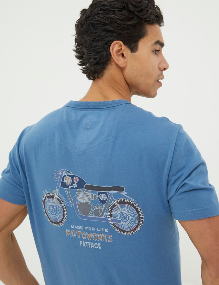 Pure Cotton Motorbike Graphic T-Shirt 5 of 5