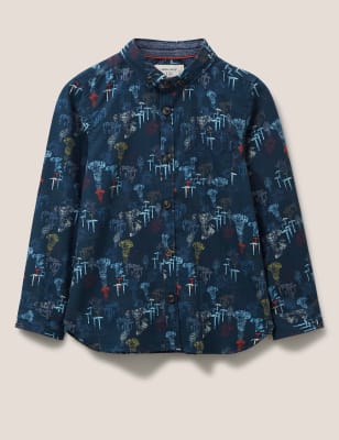 Pure Cotton Mushroom Print Shirt (3-10 Yrs) Image 2 of 5