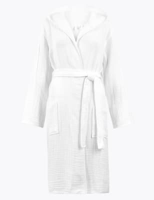 m&s white dressing gown