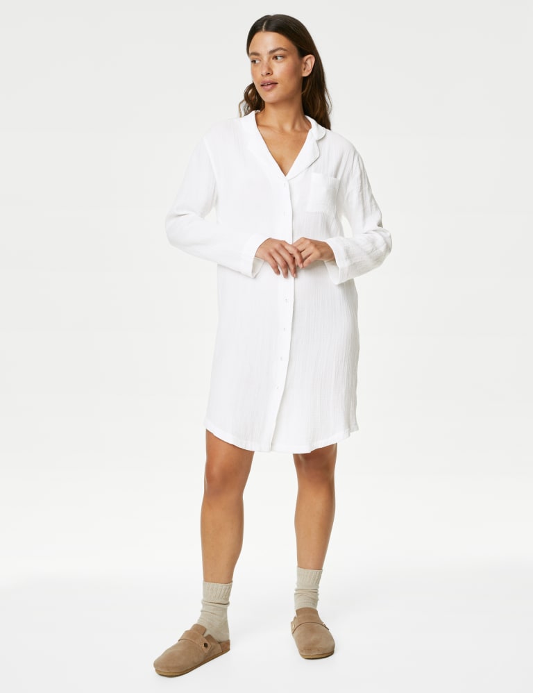 Marks and spencer fleece nightdress sales