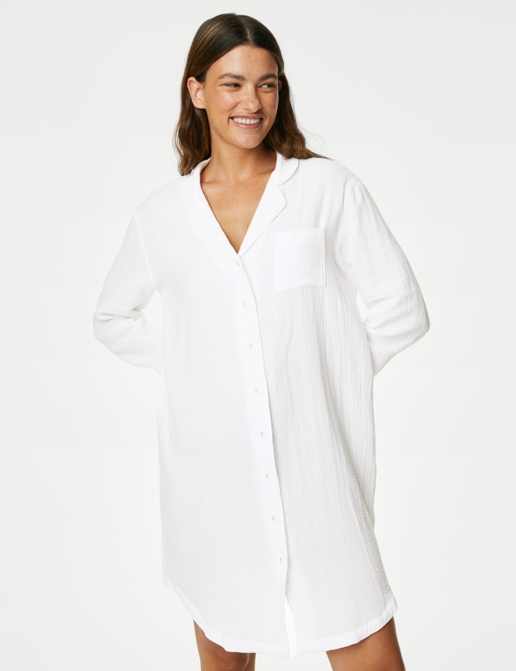 Cotton sales nightshirt womens