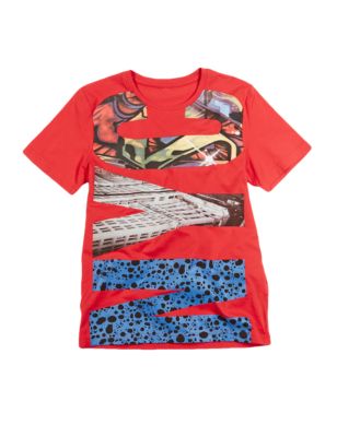 Pure Cotton NYC Print T-Shirt (5-14 Years) Image 2 of 3