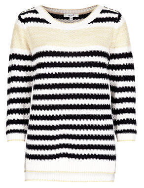 Pure Cotton Nautical Striped Jumper Image 2 of 5