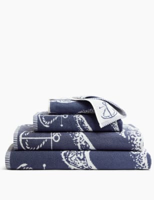 Pure Cotton Nautical Towel M S