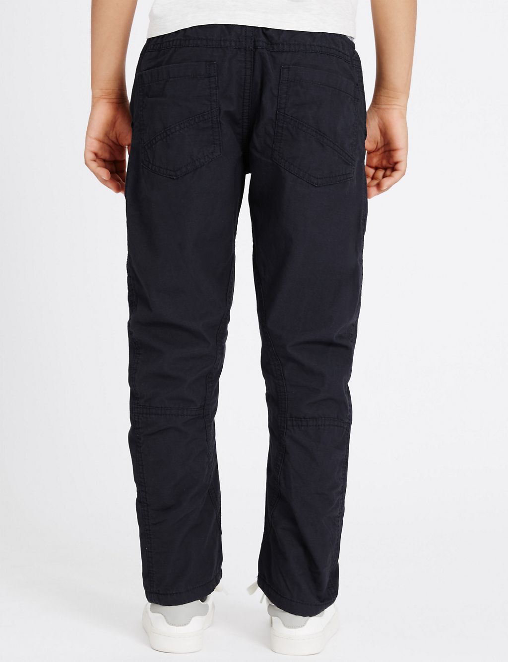 Pure Cotton Navy Trousers (5-14 Years) 4 of 6