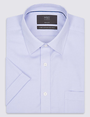 Pure Cotton Non-Iron Regular Fit Shirt Image 2 of 4