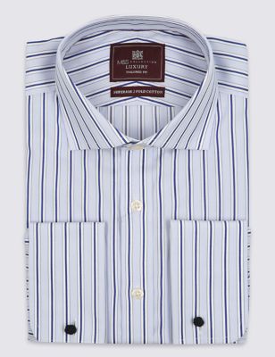 Pure Cotton Non-Iron Tailored Fit Shirt Image 2 of 4