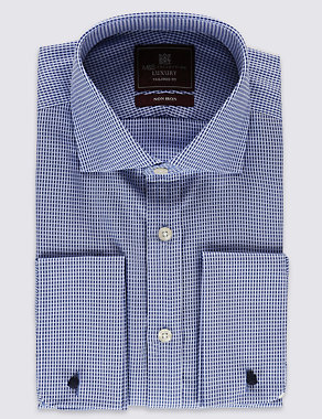Pure Cotton Non-Iron Tailored Fit Shirt Image 2 of 4