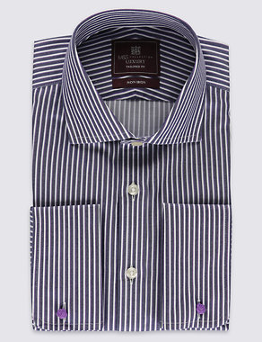 Pure Cotton Non-Iron Tailored Fit Shirt Image 2 of 5
