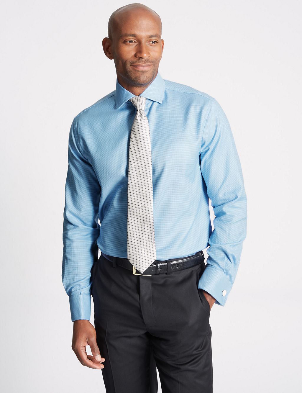 Pure Cotton Non-Iron Tailored Fit Shirt 3 of 5