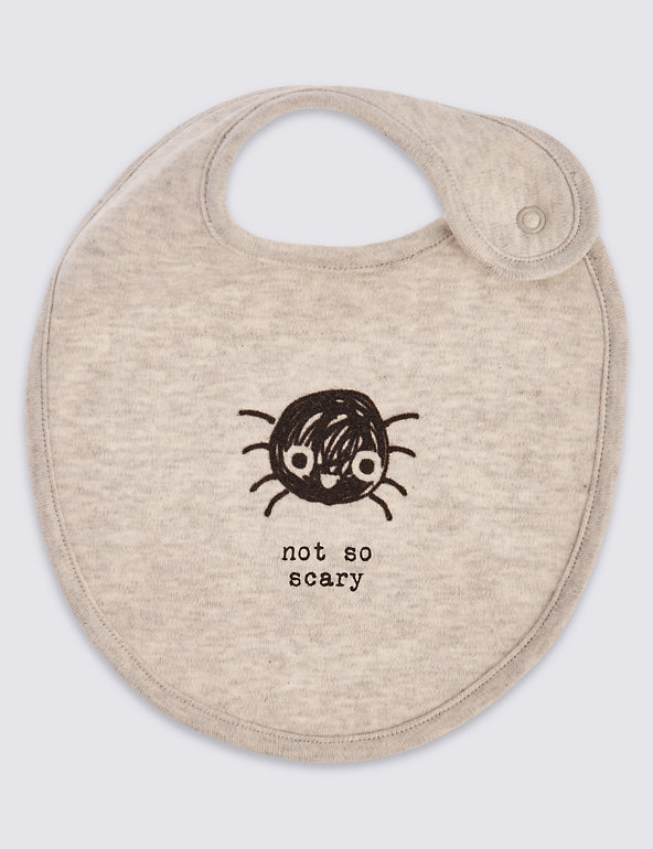 Pure Cotton Not So Scary Spider Bib Image 1 of 1